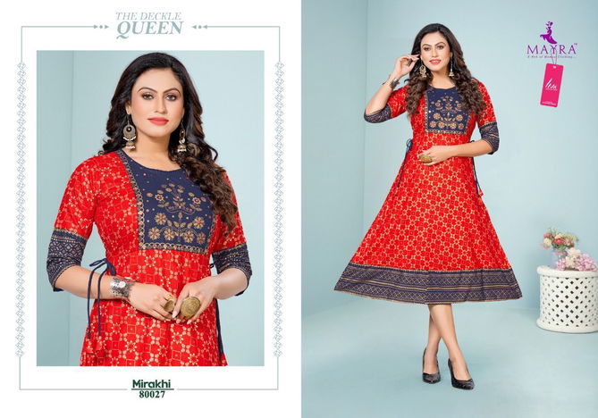 Mayra Mirakhi Wholesale Anarkali Kurti Catalog